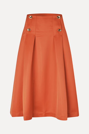 Stine Goya High Volume Midi Skirt Skirt Mecca Orange