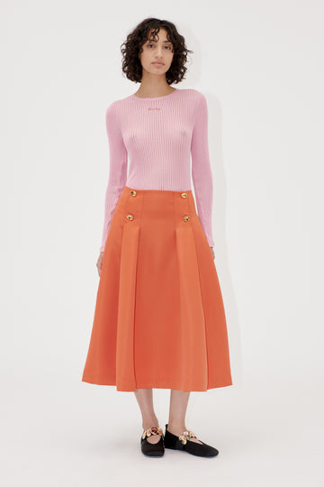 Stine Goya High Volume Midi Skirt Skirt Mecca Orange