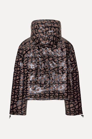 Stine Goya Hooded Long Sleeve Puffer Jacket SG Logo