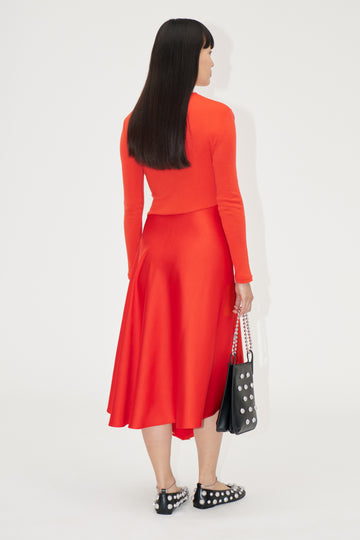 Stine Goya Long Sleeve Asymmetric Dress Dress Berry