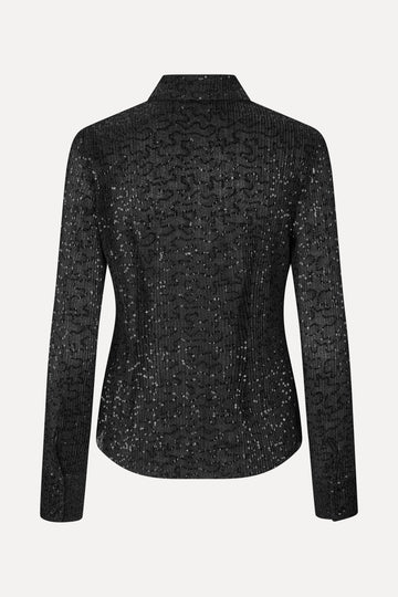 Stine Goya Long Sleeve Buttondown Top Black