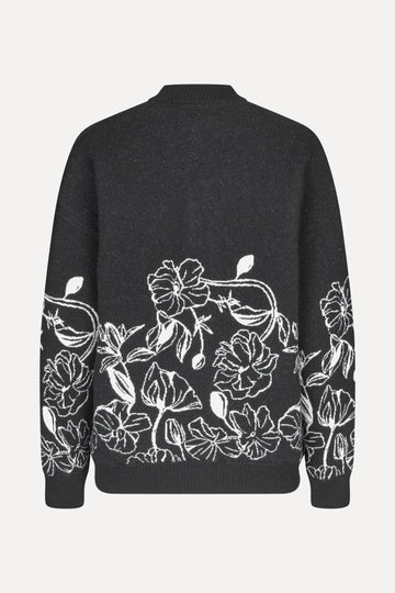 Stine Goya Long Sleeve Cardigan Knit Eccentric Floral