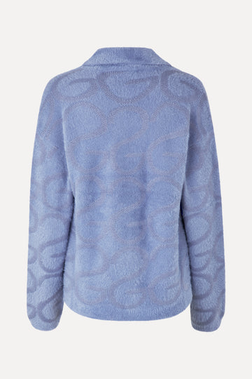 Stine Goya Long Sleeve Cardigan Knit Infinity Blue