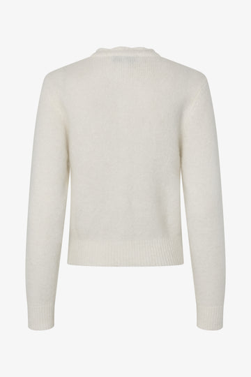 Stine Goya Long Sleeve Cardigan Knit Pointelle Heart