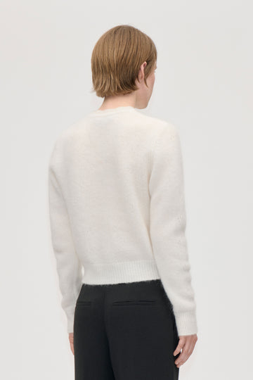 Stine Goya Long Sleeve Cardigan Knit Pointelle Heart