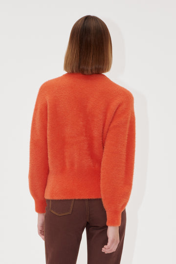 Stine Goya Long Sleeve Dropped Shoulder Cardigan Knit Summer Fig