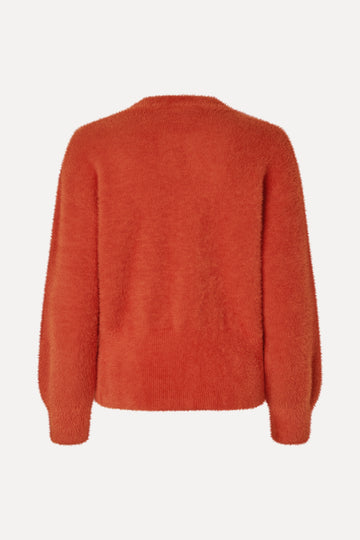 Stine Goya Long Sleeve Dropped Shoulder Cardigan Knit Summer Fig