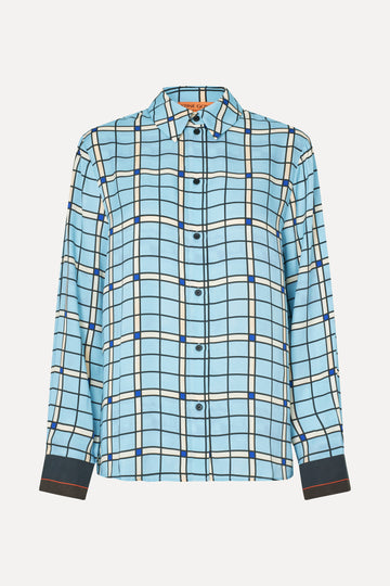 Stine Goya Long Sleeve Shirt Top Window Check