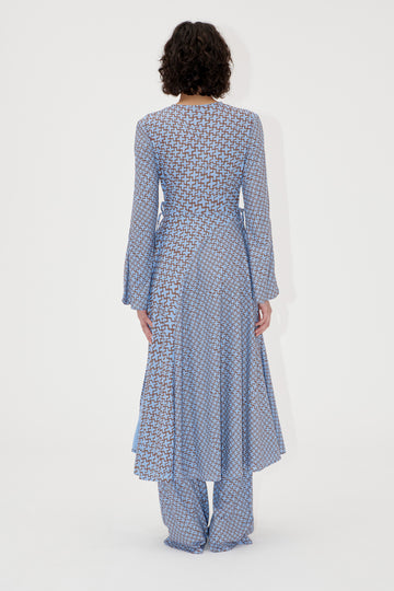 Stine Goya Long Sleeve Wrap Tie Dress Dress Graphic Weave