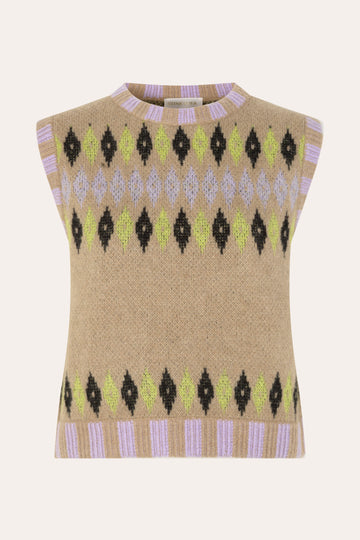 Stine Goya Lotti Vest Knit 1031 Fair Isle