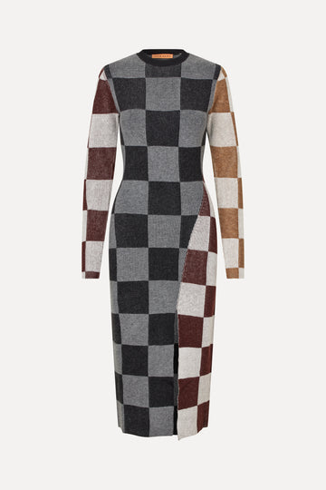 Stine Goya Midi Fitted Dress Dress Chocolate Combo