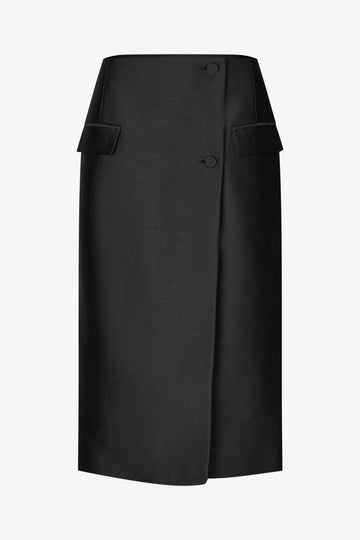 Stine Goya Pencil Midi Skirt Skirt Black
