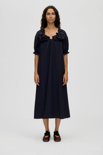 Stine Goya Puff Sleeve Detail Long Dress Dress Midnight Navy