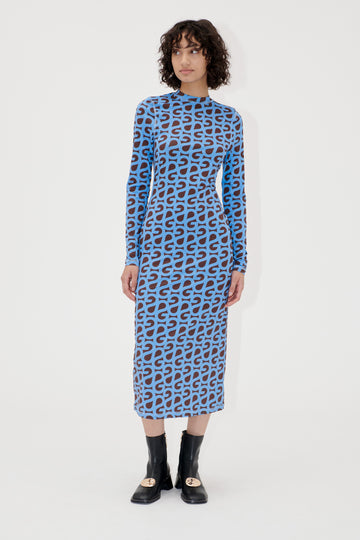 Stine Goya Pullover Long Sleeve Midi Dress Dress SG Logo
