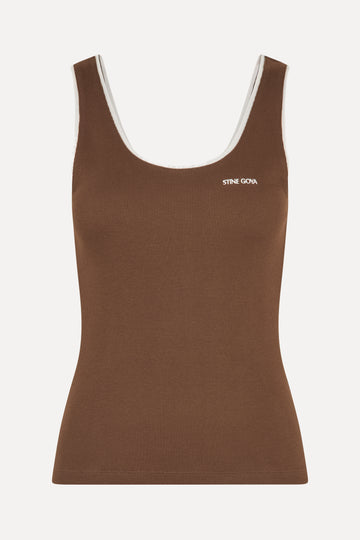 Stine Goya Rib Tank Top Top Chicory Coffee