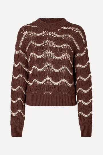 Stine Goya SGDirch Jumper Knit Cream Waves
