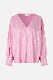 Stine Goya Sandrine Blouse Top 4097 Liquified Grid Pink