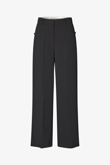Stine Goya Straight Long Pants Pants Black