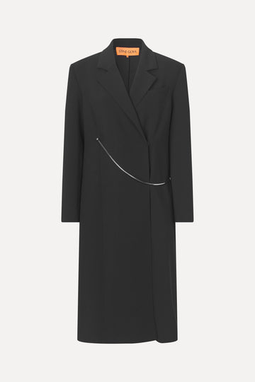 Stine Goya Straight Long Sleeve Coat Coat Black