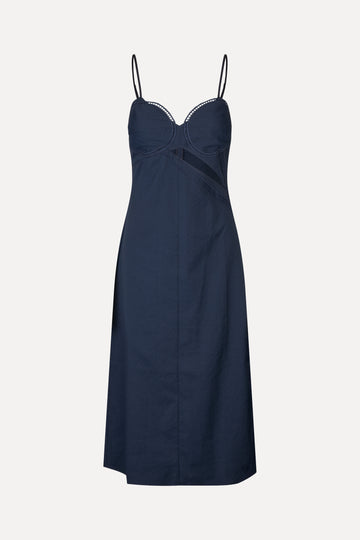 Stine Goya Strap Eyelet Midi Dress Dress Cherries On A Paisley