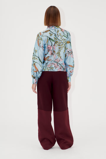 Stine Goya Structured Long Pants Pants Aubergine