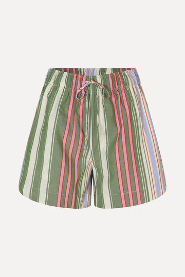 Stine Goya Structured Shorts Pants Forest Stripe