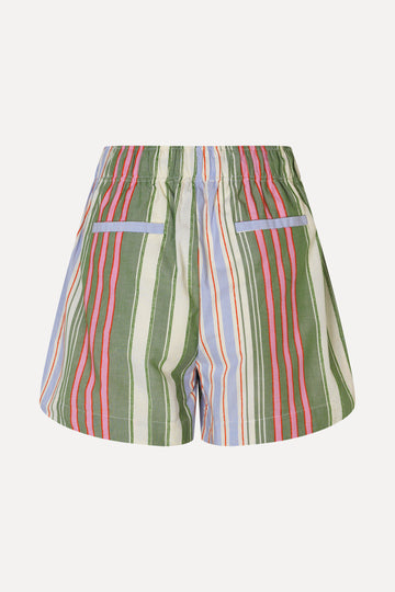 Stine Goya Structured Shorts Pants Forest Stripe