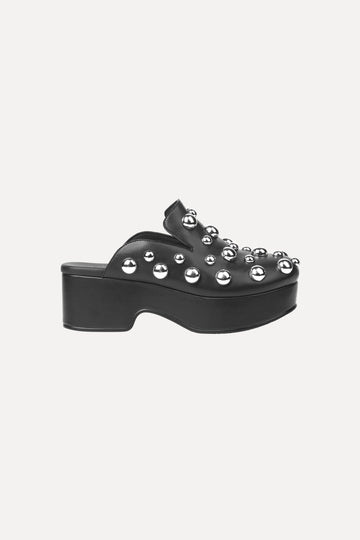 Stine Goya Studded Clog Footwear Jet Black