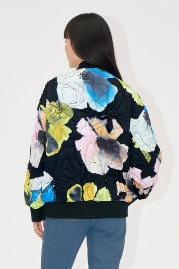 Stine Goya Voluminous Bomber Jacket Jacket Watercolor Bloom