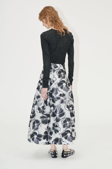 Stine Goya Voluminous Midi Skirt Skirt Anemone Jacquard