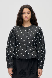Stine Goya Voluminous Sleeve Jacket Top Quilted Dots