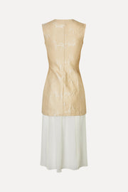 Stine Goya Waistcoat Tailored Midi Dress Dress Porcelain Cream