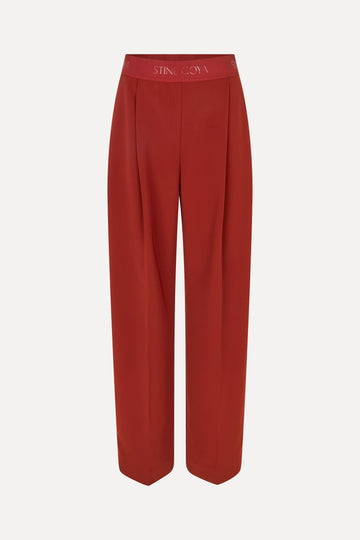 Stine Goya Wide Leg Long Pants Pants Bordeaux